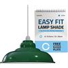 LEDSone Vintage Industrial Pendant Light Easy Fit with Metal Lampshade with Reduction Plate (E27) for Bedroom Living Room (Verde 2)