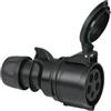 PCE PRESA VOLANTE CEE 5 POLI (3P N T 6H) IP44 32A NERA PER LO SPETTACOLO SERVICE AUDIO LUCI