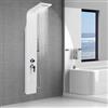 LANTUS Colonna Doccia Idromassaggio in Acciaio Inox 5 Funzioni Pannello Doccia Set e di Temperaturaper Bagno,Soffione Fisso, Massaggi, Doccetta e Bocca Vasca,7 * 20 * 140 cm - bianco