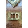 Bticino Placca ottone elaborata ADL Fonderia 3 posti/fori per Bticino Magic