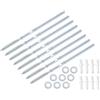 QUARKZMAN 8pz Staffe per Mensole Galleggianti Staffe Nascoste Metallo Staffe Supporto per Mensole Invisibili 8 x 150mm(0.3 x 5.9 Pollici) con Viti per Mensole Sospese Legno