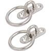 Aexit 2pcs 304 acciaio inossidabile 5mm di spessore oblunga vela vela pad piastra w anello ID: 280918