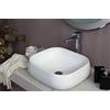 Yellowshop - Lavabo Da Appoggio Cm 45 x 40 Bacinella Lavandino Lavello In Ceramica Bianco Sanitari Bagno Design Moderno Modello Glam1
