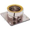 UTILFER Piastra Di Base Inox Doppia Parete - Tubo Canna Fumaria - 130-180
