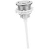 Garneck Pulsante Unico per Wc Rotondo in ABS, Argento, Facile da Sostituire, Installazione Comoda, per Cassetta Acqua e Vaschetta Water