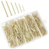 MELLEWELL Kit di 400 chiodi assortiti per appendere quadri, chiodi in legno, chiodi da parete per appendere, placcati oro, 5 misure assortite, DZG.400