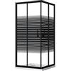 ZIK - Box Doccia 70x90 Angolare 2 Lati Nero (Altezza 190) Cabina Doccia Completa in Vetro Temperato 6mm Reversibile, Box Doccia Completo con Porta Scorrevole, Tutti i Componenti sono Inclusi