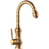 Gx Rubinetto Cucina, Ottone Girevole a 360°Miscelatore Cucina E Fredda E Calda Regolabile Rubinetto, Miscelatore Monocomando Per Lavello - Bocca Alta, Cucina Miscelatore Rubinetti, Bronzo, Stile Antico