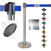Vendooh! COLONNINA ACCIAIO A NASTRO TENDINASTRO FETTUCCIA TENDILINEA BASE ANTI INCIAMPO - Blu
