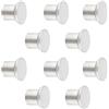 SOTECH 10 pezzi Pomelli per mobili DERBY Ø 20 mm altezza 17 mm Acciaio inossidabile spazzolato Pomello in acciaio inox Pomello per cassetto