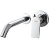 VR VETRINEINRETE Vetrineinrete® Rubinetto ad incasso da parete cromato miscelatore a muro per lavabo da bagno monocomando moderno