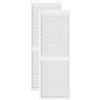 DecoMeister Porte a Lamelle in Legno 594x1700 mm Confezione da 2 - Porta Lamella Pino Massiccio - Anta per Armadio a Persiana Aperta - Frontali Mobili e Antine per Guardaroba - Preverniciato Bianco