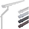INEFA set grondaia NW100 100mm PVC semicircolare - gronda 6m bianca per 1 falda - grondaia per casetta da giardino carport