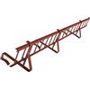 Parotec Kit completo griglia fermaneve 1,5 m per tegole in cemento e in laterizio, con 3 supporti da fissare ai listelli (Altezza griglia: 15 cm, RAL 8004 Rosso mattone)