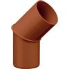 INEFA Curva 45° per pluviali, in PVC 75mm, marrone raccordo, connettore, accessori per grondaie, montaggio facile a innesto, Made in Germany
