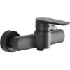Inbagno Miscelatore bagno doccia esterno nero opaco, in ottone con leva monocomando, serie ERIKA