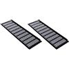 TopHomer 2 coperture per griglia di ventilazione, 150 mm x 500 mm, in lega di alluminio, colore nero, traspirante, per armadio da cucina