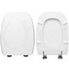 HYDRO HOME Tavoletta Wc Compatibile con SQUARE POZZI GINORI, Copriwater In Legno Rivestito Con 2 mm Di Resina Colore Bianco, Cerniere Fissaggio Dal Basso MADE IN ITALY