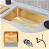 ZJDCQGS Lavandino Cucina Oro 70 x 45 cm,lavandino cucina 1 vasca Lavello da incasso