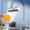 CARMOTTER Estensore per rubinetto a cascata 3 in 1, girevole a per 360°, ugello spray per lavello da cucina, con pulsante regolabile, per cucina e bagno (argento)