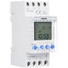 Weytoll Interruttore di temporizzazione programmabile con timer a 2 canali AHC812 230V 16A Interruttore orario digitale con programma settimanale Montaggio su guida DIN