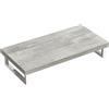 doporro Mensola Sospesa per Lavabo da Appoggio 45x100 cm in Legno Effetto Cemento Chiaro, Consolle da Parete per Bagno con Staffe, Mobile da Bagno Design Industriale Platte02