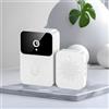 EasyByMall Telecamera senza fili, conversazione bidirezionale, cambia voce, videocitofono remoto HD, rilevamento del movimento PIR, progettata per appartamenti (bianco)