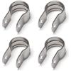 PRIOstahl - Fascetta stringitubo, fascetta di fissaggio a guscio intero, fascetta a U 25 mm x 4 pezzi per fissaggio tubi, morsetto per tubo, collegamento in acciaio inox V4A di PRIOstahl