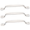 Artibetter Set 3 Pezzi Maniglie per Tagliere in Acciaio Inox Argentato Superficie Liscia e Foro per Vite Incassato, per Cucina e Uso Domestico
