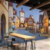 XLMING Vintage Art Architettura Città Strade Paesaggio 3D Carta da Parati Premium Aspetto Della Seta Studio Soggiorno Camera Letto Parete Divano Muro-430cm×300cm