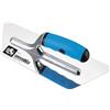 Ausonia - Frattazzo lucido per finiture con lama inox trapezoidale 24x10 e manico gomma