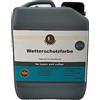 Leintrade Vernice resistente alle intemperie per legno, colore esterno RAL 7016, grigio antracite, 2,5 kg-10 kg (2,5 kg/20 m²)