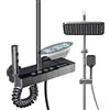 Kouamor LED Display Digitale Colonna Doccia Termostatica, 80-120 cm Barra Doccia Altezza Regolabile, Colonna Doccia Con Testa Doccia 20 x 30 cm, 3 Miscelatore Doccia Con Piano (B)