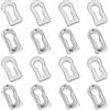 BENECREAT 16 pz Copri-Serratura In Metallo, Inserto Decorativo per Copri-Serratura per Mobile, Porta, Cassettone, Cassetti, Ferramenta per Mobili Da Scrivania, Platino