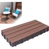 Froadp WPC Pavimenti di Legno per Esterno, 60x30cm Tavole di Terrazza, Pavimentazione Impermeabile con Sistema di Drenaggio e Click, Piastrelle Antiscivolo per Balconi Giardino (3㎡, Marrone)