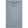 Arreditaly Piatto Doccia Spessore 2.6 Cm In Resina Con Griglia Di Copertura Effetto Pietra Ardesia Stone Riducibile Filopavimento Indistruttibile Antiscivolo Arredo Bagno Colore Grigio (80x160 cm)