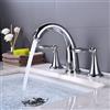 XDSMB Miscelatore Lavandino Bagno con Due Manopole Rubinetto per Lavabo 3 Fori Disponibile Caldo E Freddo,cromo