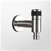 Shuiltad Rubinetto per lavabo da bagno in acciaio inox a parete, rubinetto per acqua fredda per laghetto, rubinetti per lavanderia da giardino, filettatura G1/2 ''