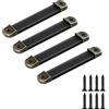 FEEIMOL 4 pezzi Maniglie in Pelle Maniglia per Porte Mobili Cucina Maniglia Dell'Armadio Cassetti Manopole Pomelli Tiretti Manico in Pelle 96 mm