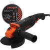 Dnipro-M Smerigliatrice Angolare 860W, Disco 125 mm, 4000-11000 RPM con Controllo Velocità, Impugnatura Lunga, M14, Cavo 3 m. Per Metallo, Ceramica e Pietra, Inclusi 10 Dischi e Protezioni-GL‑125S