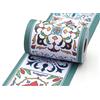 VisitRyl Bordi per Carta da Parati Adesivi Mattoncini di fiori verdi 10cm X 1000cm Design Decorativo