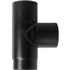 MBM Canna fumaria Raccordo caldaia a T 90 fm-f DN 120 smaltato 600 gradi stufa legna tubo nero CE Made in Italy