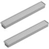 JIAOLUN123 2 pezzi Maniglia a ribalta Tiretti nascoste Pomello per cassetti Multicolore in Lega di alluminio Maniglie da incasso per porta scorrevoli da incasso a scomparsa quadrato (100mm,Gray)