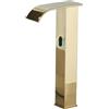 XJTNLB Rubinetto Automatico con Sensore Rubinetto Cascata Bagno Lavabo Acqua Calda e Fredda Rubinetto a Sensore Per Lavabo in Ottone,Oro-B,Alto