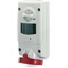 Scame Parre 563.1687 Presa Interbloccata da Parete 3P+N 16A 6H, IP67 con Fuse, Rosso