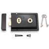 Infinity Decor Rimlock tradizionale 15,2 cm x 10,2 cm, con serratura integrata e chiavistello, adatto per porte interne, capannoni e cancelli