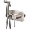 FQYEP Doccetta per Bidet Incassato Bidet per Wc Acqua Calda E Fredda Acciaio Inox,Spazzolato,Doppia Modalità