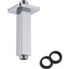 BSTIIU Braccio doccia da 10,2 cm con flangia, montaggio a soffitto, braccio di prolunga per soffione doccia, cromato