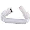 HpLive Tubo di prolunga per lavello, tubo di scarico espandibile semplice e flessibile, trappola a S per cucina, bagno, lavandino, scarico, lavabo, lavandino del bagno