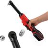 luolety Chiave a cricchetto a batteria per Milwaukee da 18 V, 3/8 pollici, senza spazzole, elettrica allungata da 16 cm, chiave a cricchetto con luce LED, 300 giri/min, 80 Nm (senza batteria)